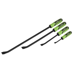 Sealey Siegen Heavy-Duty Angled Pry Bar Set with Hammer Cap 4pc