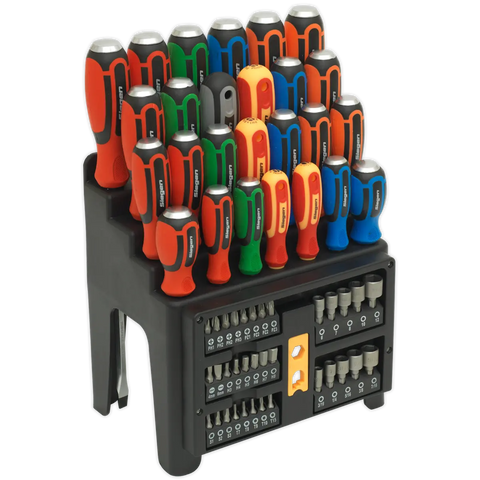 Sealey Siegen Hammer-Thru Screwdriver, Bit & Nut Driver Set 61pc