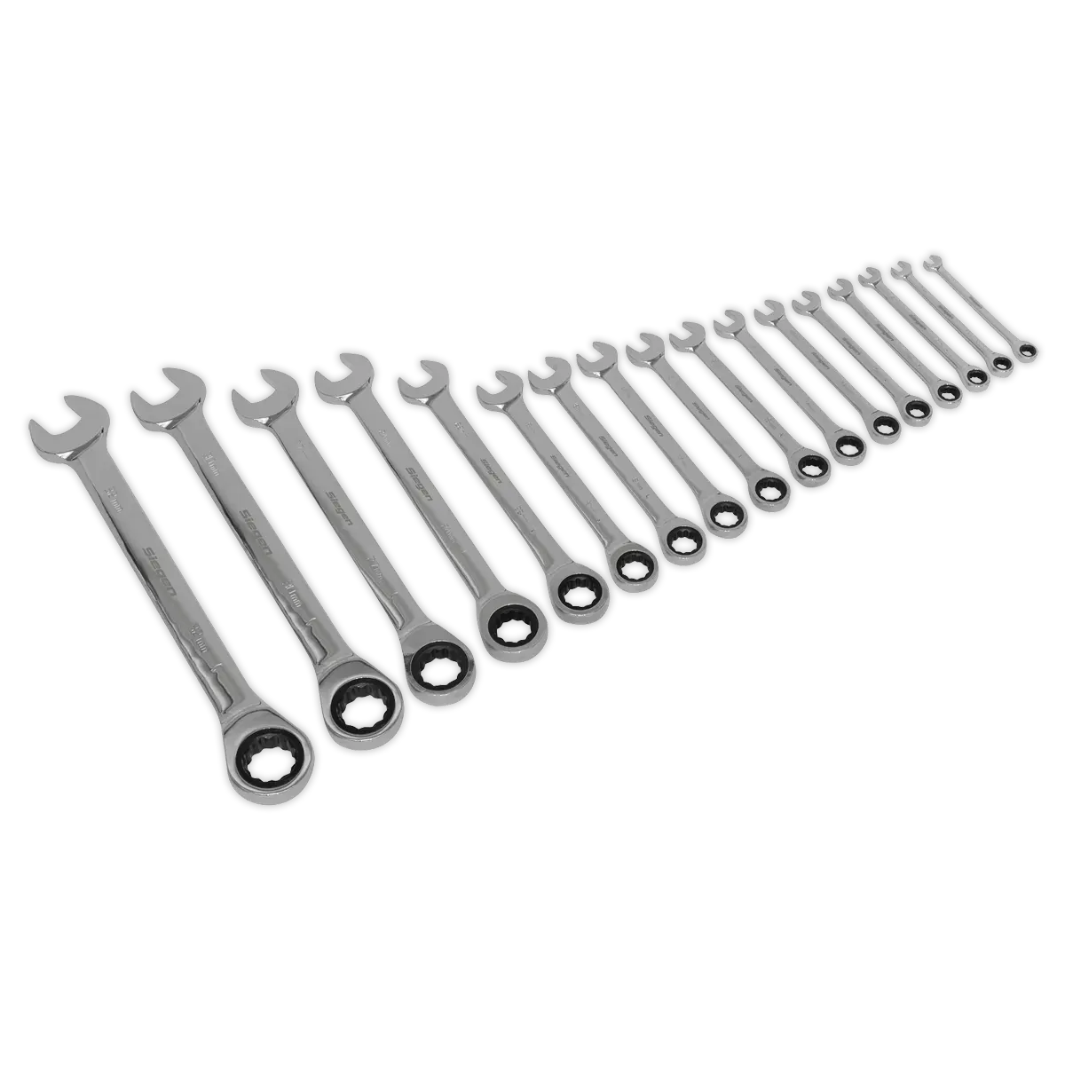 Sealey Siegen Combination Ratchet Spanner Set 17pc Sealey 