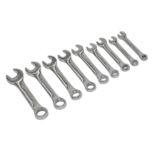 Sealey Siegen Stubby Combination Spanner Set 9pc