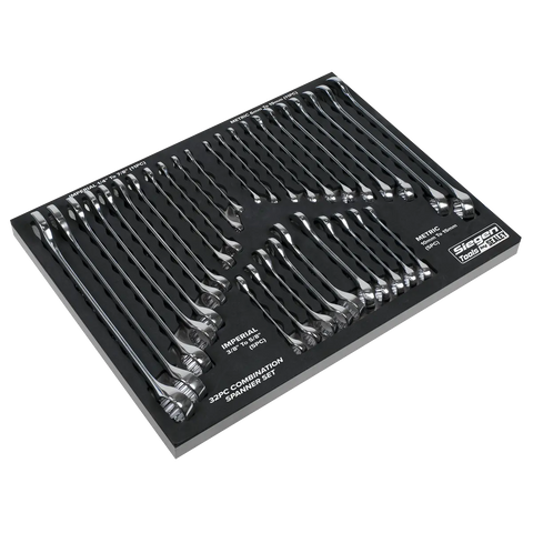 Sealey Siegen Metric/Imperial Combination Spanner Set 32pc