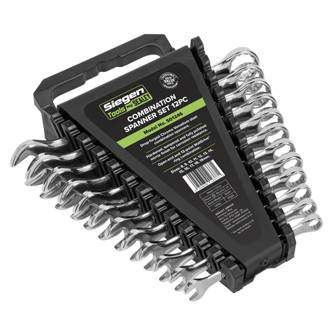 Sealey Siegen Combination Spanner Set 12pc