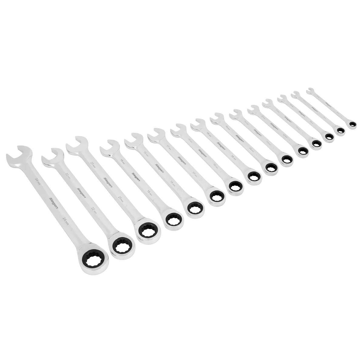 Sealey Siegen Combination Ratchet Spanner Set 15pc Sealey 