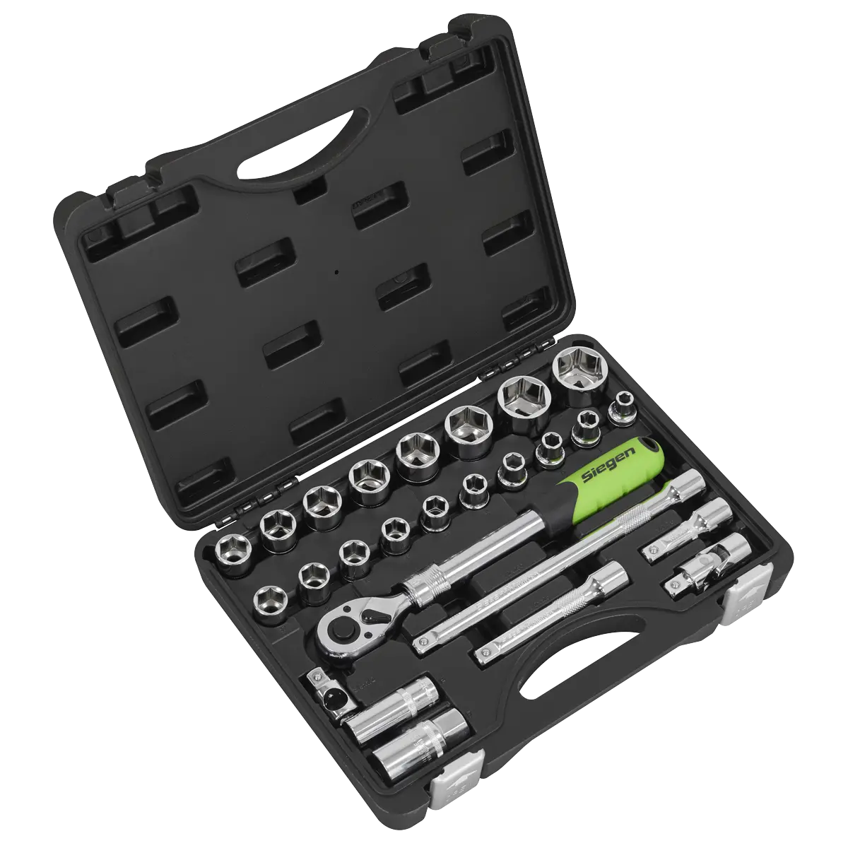 Sealey Siegen Extendable Ratchet Socket Set 1/2"Sq Drive 26pc Sealey 