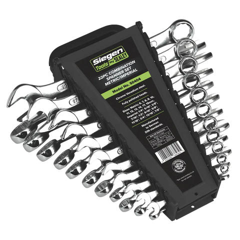Sealey Siegen Metric/Imperial Combination Spanner Set 22pc