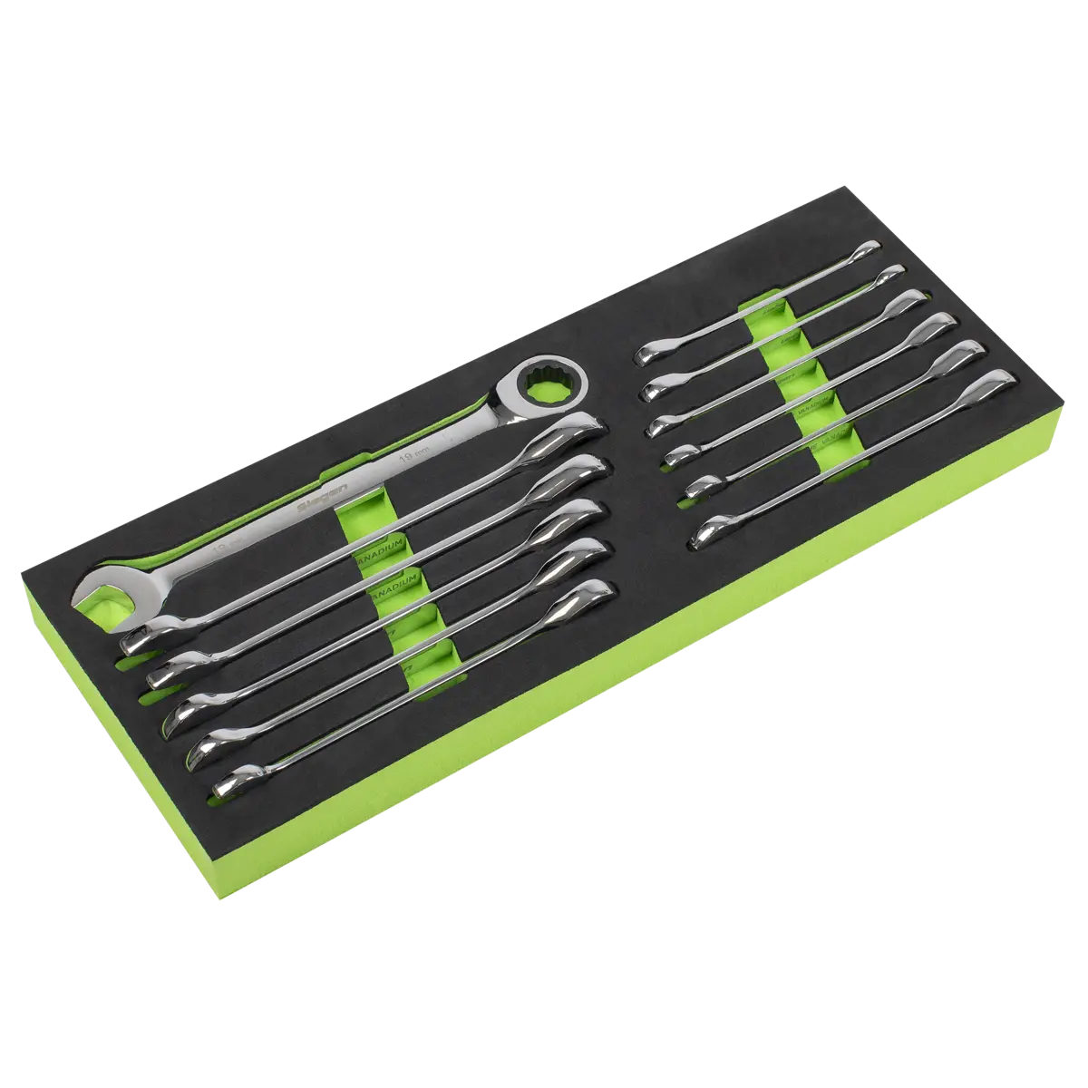 Sealey Siegen Ratchet Combination Spanner Set 12pc Sealey 