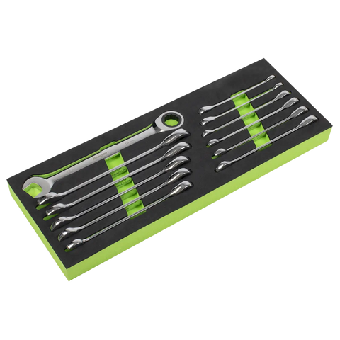Sealey Siegen Ratchet Combination Spanner Set 12pc