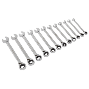 Sealey Siegen Reversible Ratchet Combination Spanner Set 12pc