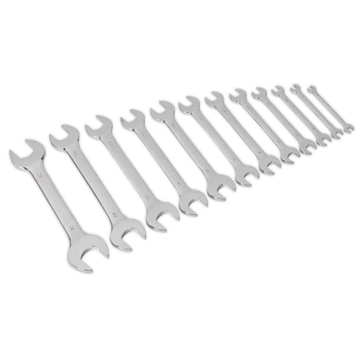 Sealey Siegen Double Open-End Spanner Set 12pc Sealey 