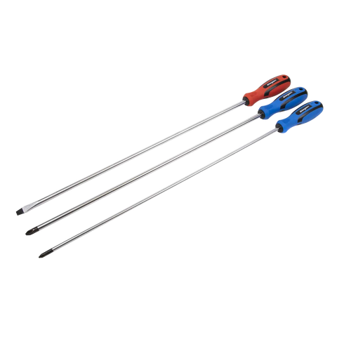 Sealey Siegen Extra-Long Screwdriver Set 3pc