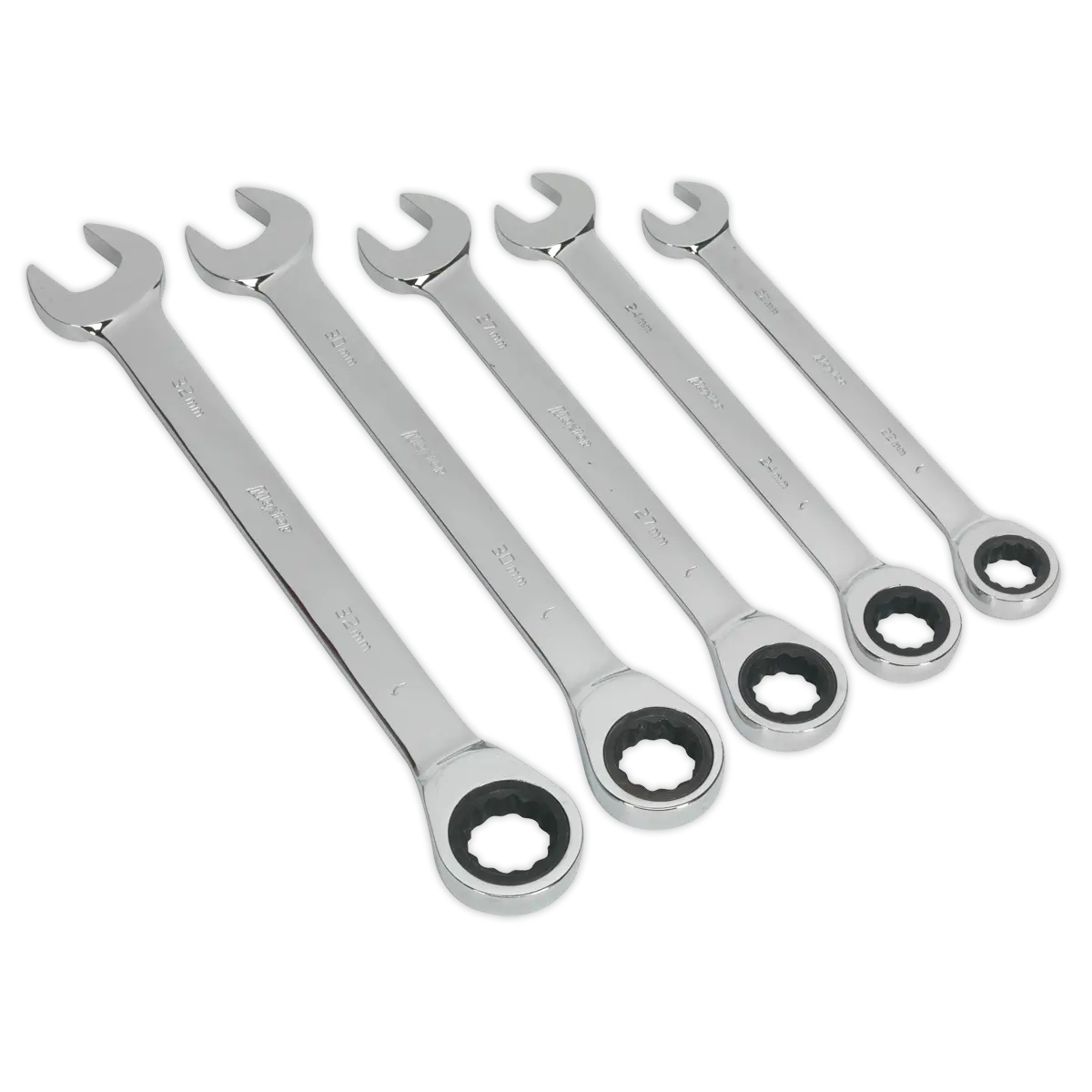 Sealey Siegen Combination Ratchet Spanner Set 5pc Sealey 