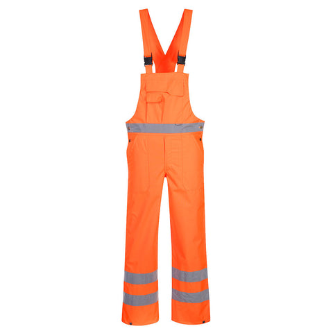 Portwest S388 Hi Vis Breathable Rain Bib and Brace