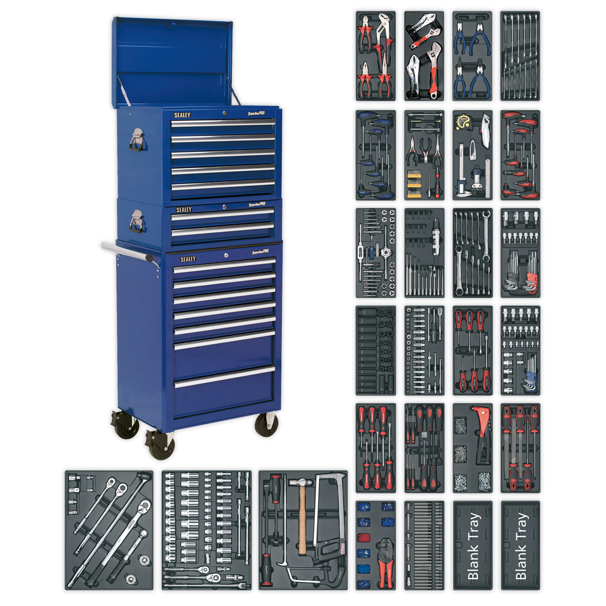 Sealey Superline PRO® Tool Chest Combination 14 Drawer with 1179pc Tool Kit Sealey 