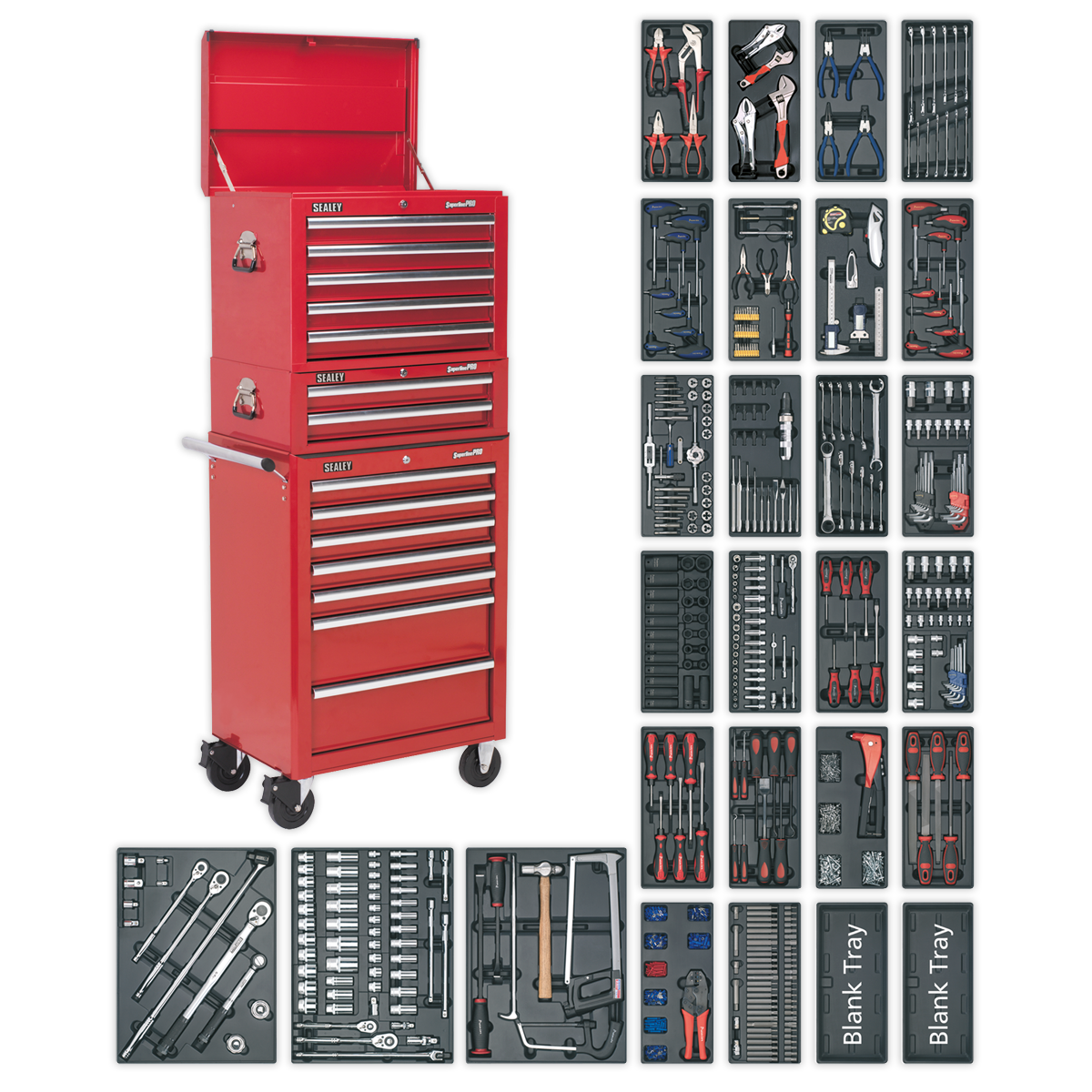 Sealey Superline PRO® Tool Chest Combination 14 Drawer with 1179pc Tool Kit Sealey 