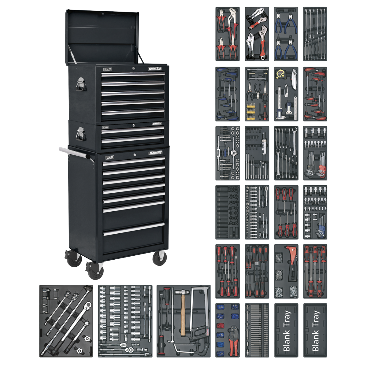 Sealey Superline PRO® Tool Chest Combination 14 Drawer with 1179pc Tool Kit Sealey 