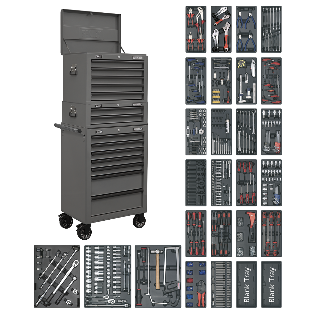 Sealey Superline PRO® Tool Chest Combination 14 Drawer with 1179pc Tool Kit Sealey 