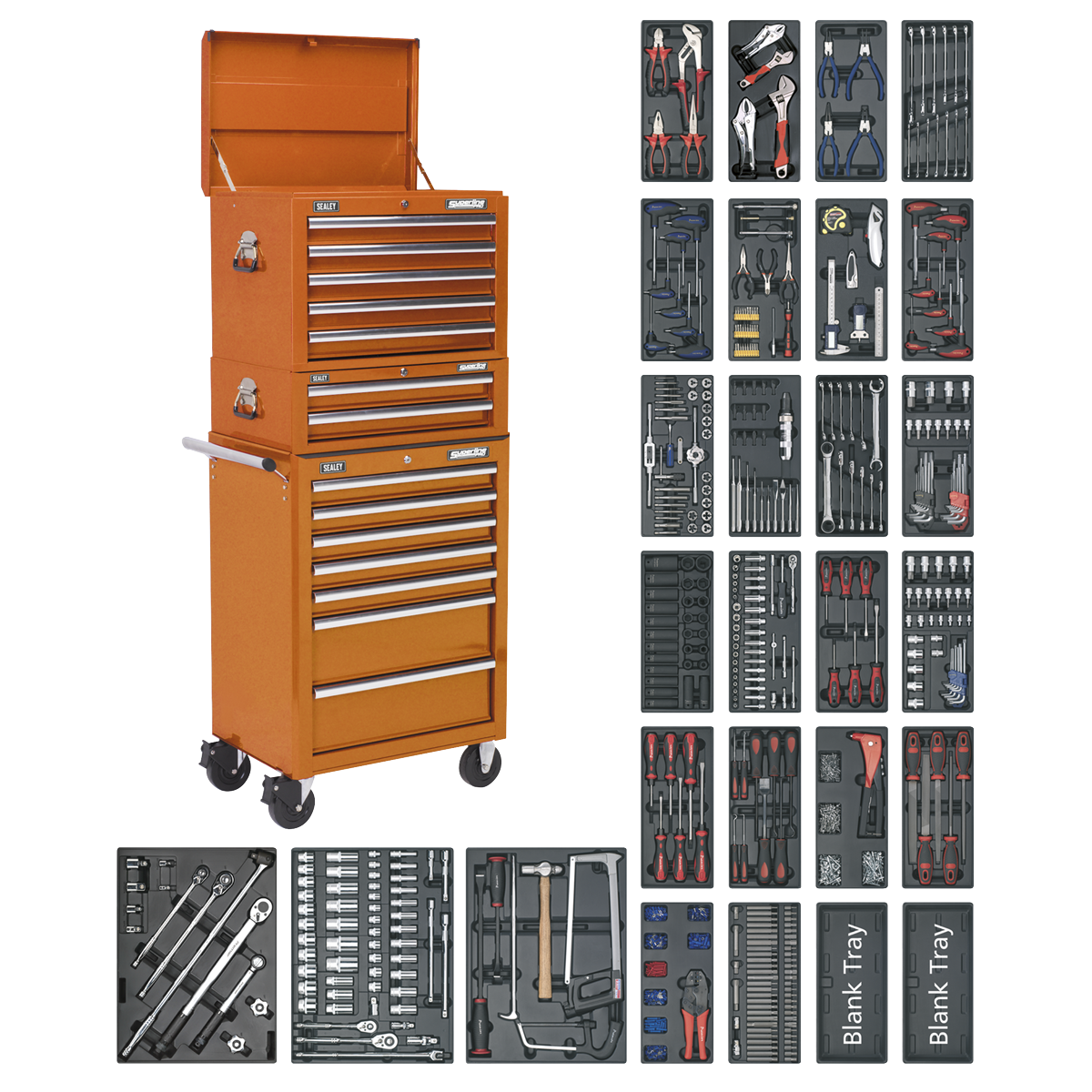 Sealey Superline PRO® Tool Chest Combination 14 Drawer with 1179pc Tool Kit Sealey 