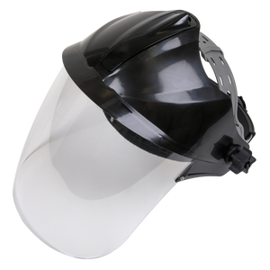 Sealey Worksafe® Deluxe Brow Guard with Aspherical Polycarbonate Full Face Shield