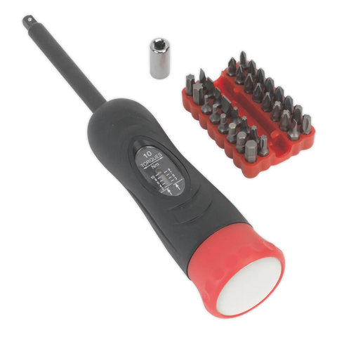 Sealey Premier Digital Torque Screwdriver Set 1/4"Sq Drive 2-10Nm 34pc