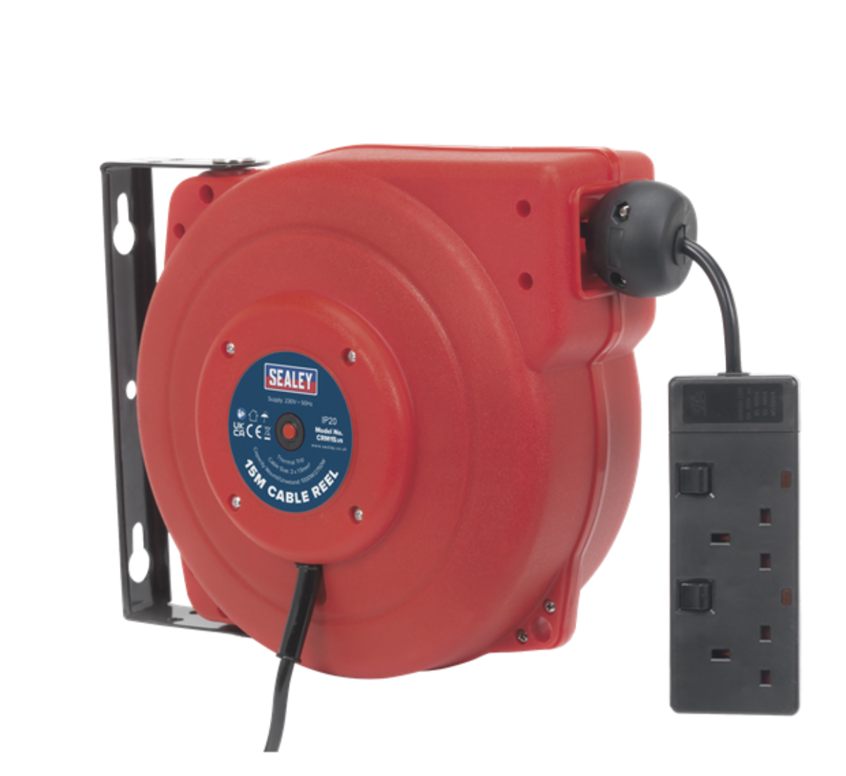 Sealey Retractable Cable Reel System 2 x 230V