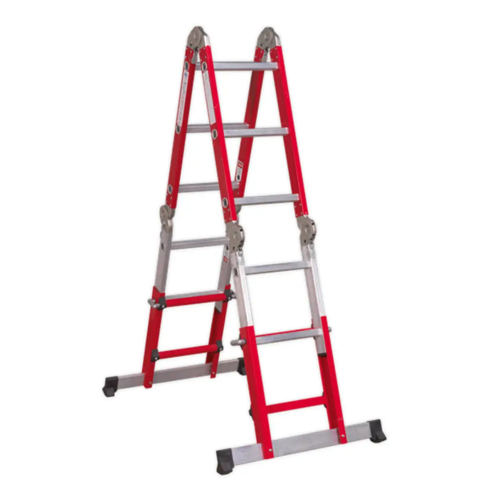 Sealey Aluminium Multi-Purpose Adjustable Height Ladder