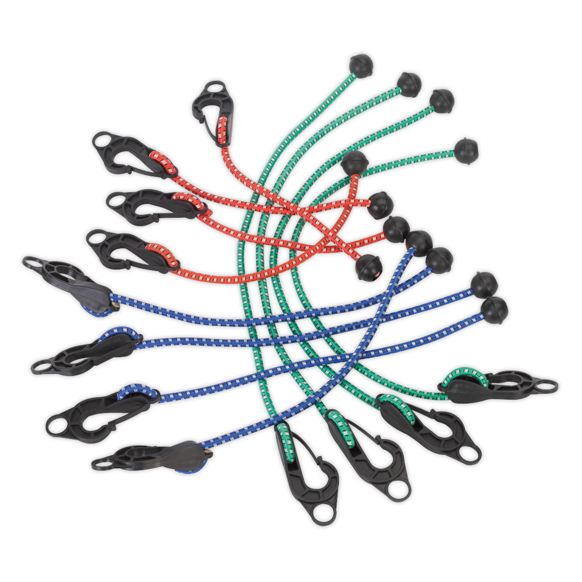 Sealey Assorted Tarpaulin Cord Set 12pc Sealey 