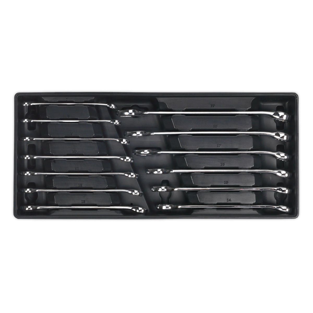 Sealey Premier Combination Spanner Set with Tool Tray 13pc Sealey 