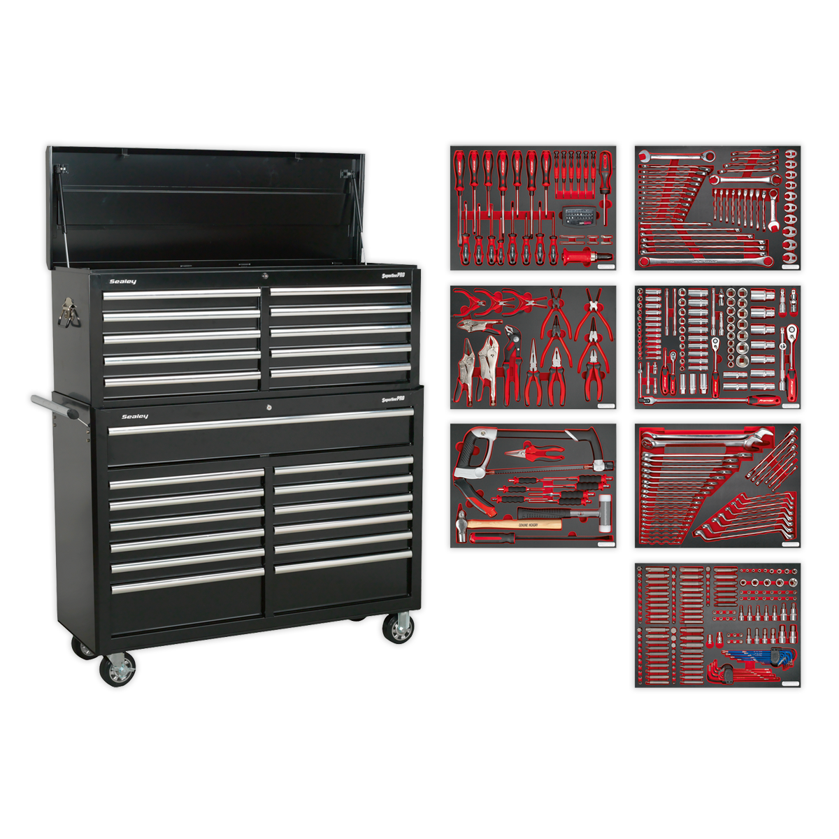 Sealey Superline PRO® Tool Chest Combination 23 Drawer with 446pc Tool Kit Sealey 