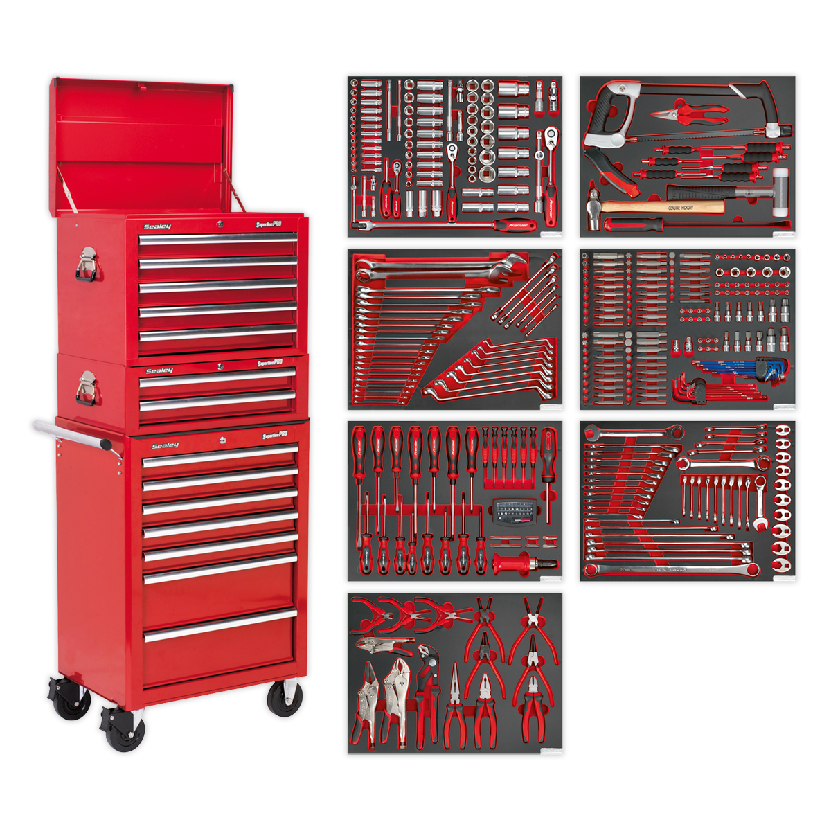 Sealey Superline PRO® Tool Chest Combination 14 Drawer with 446pc Tool Kit Sealey 