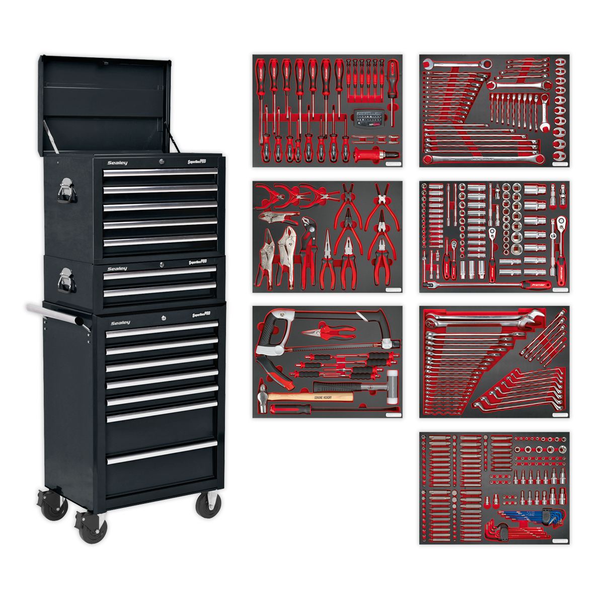 Sealey Superline PRO® Tool Chest Combination 14 Drawer with 446pc Tool Kit Sealey 