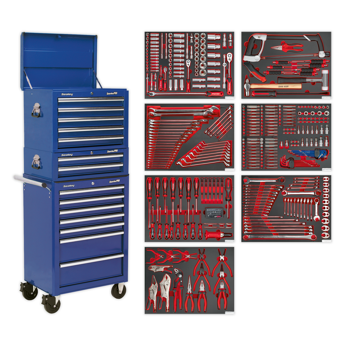 Sealey Superline PRO® Tool Chest Combination 14 Drawer with 446pc Tool Kit Sealey 