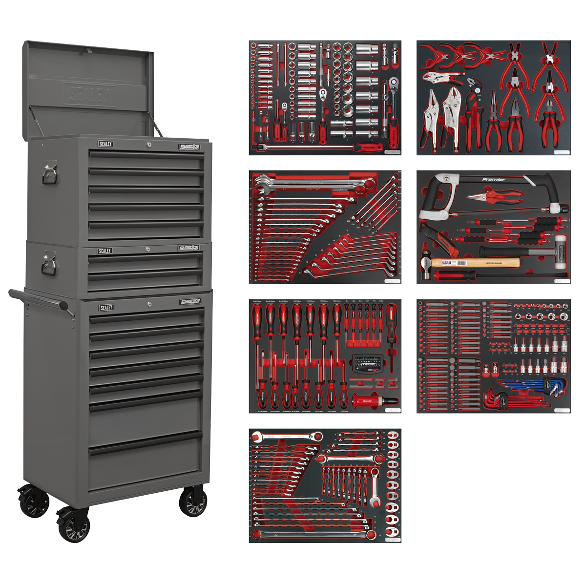 Sealey Superline PRO® Tool Chest Combination 14 Drawer with 446pc Tool Kit Sealey 