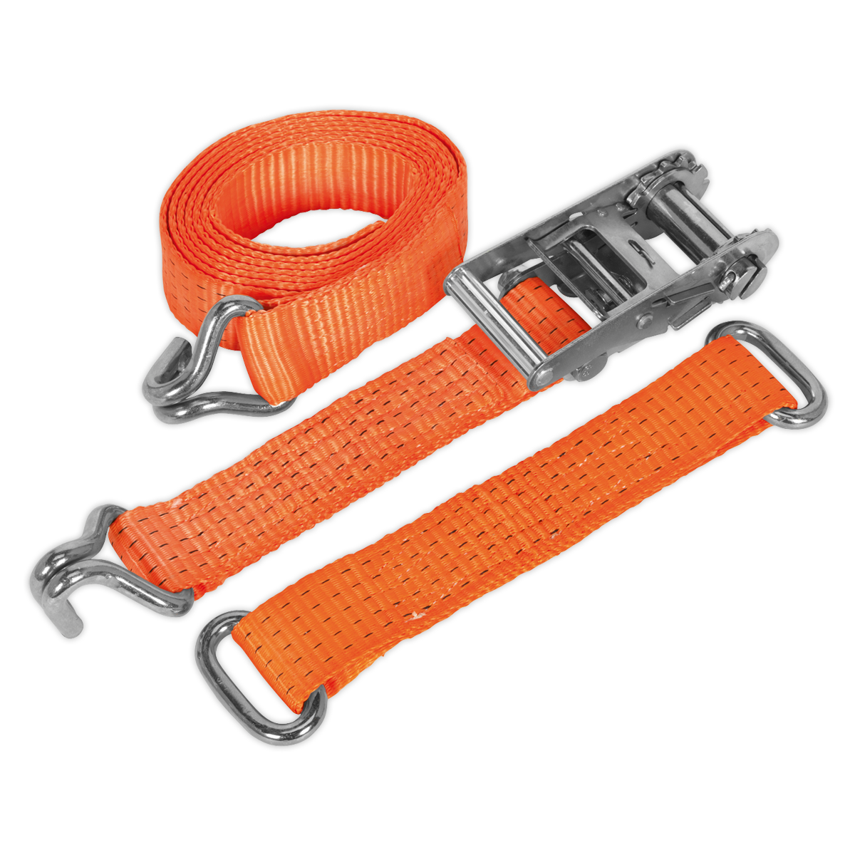 Sealey Steel Wheel Car Transporter Ratchet Strap 50mm x 3m 4500kg