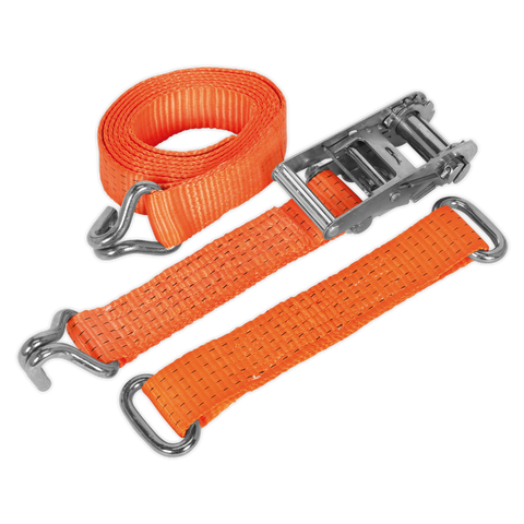 Sealey Steel Wheel Car Transporter Ratchet Strap 50mm x 3m 4500kg