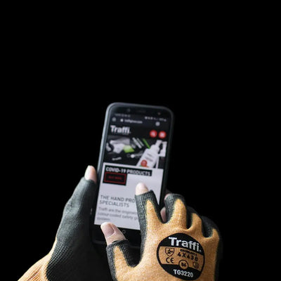 Traffi TG3220 X-DURA 3 Digit PU Cut Level B Safety Glove - Pack of 10 Traffi 