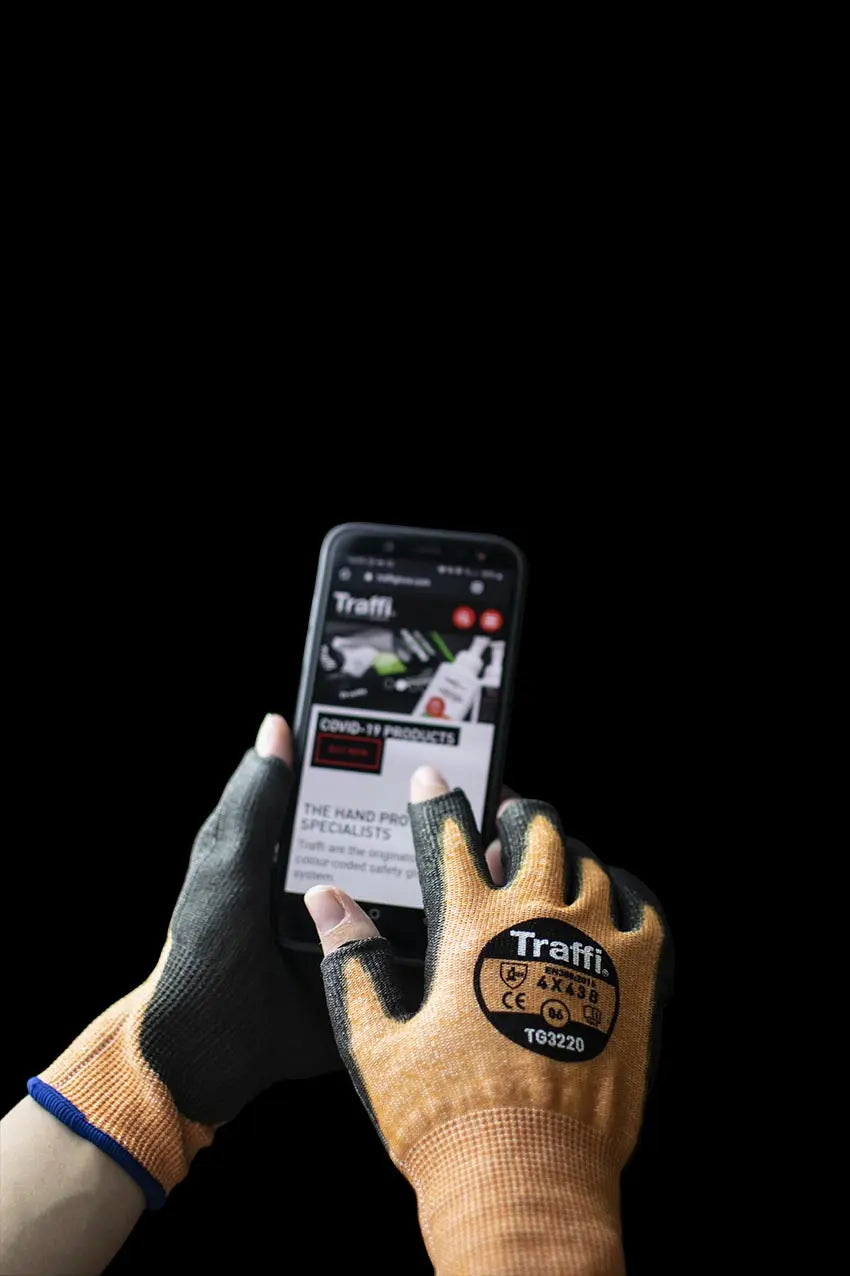 Traffi TG3220 X-DURA 3 Digit PU Cut Level B Safety Glove - Pack of 10 Traffi 