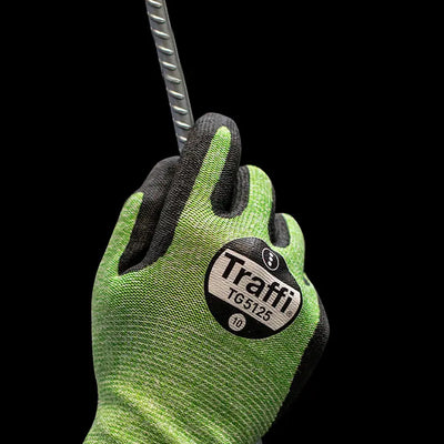 Traffi TG5125 Lightweight Nitrile Foam Cut Level D Safety Glove - Pack of 10 Traffi 