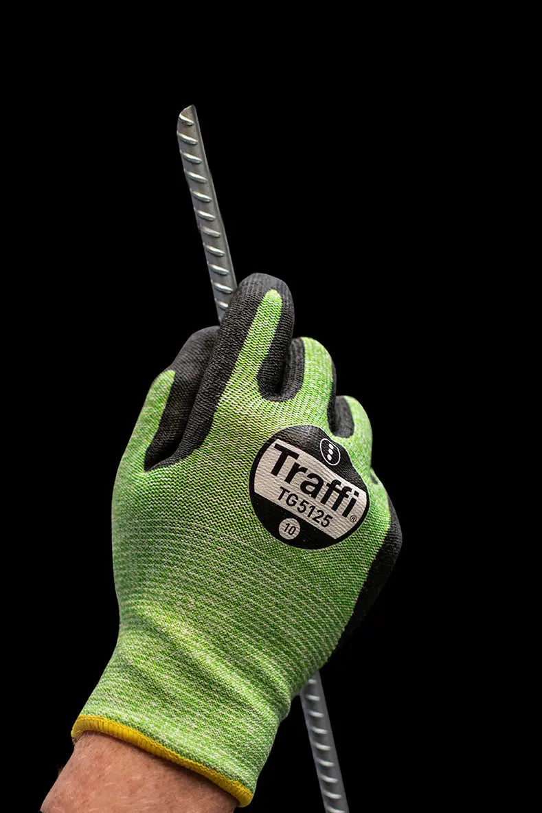 Traffi TG5125 Lightweight Nitrile Foam Cut Level D Safety Glove - Pack of 10 Traffi 