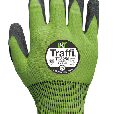 Traffi TG6250 Crinkle Latex Cut Level E Safety Glove - Pack of 10 Traffi 