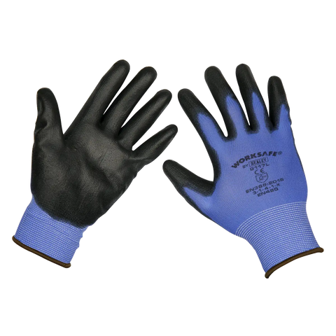 Sealey Worksafe® Lightweight Precision Grip Gloves - Pack of 6 Pairs