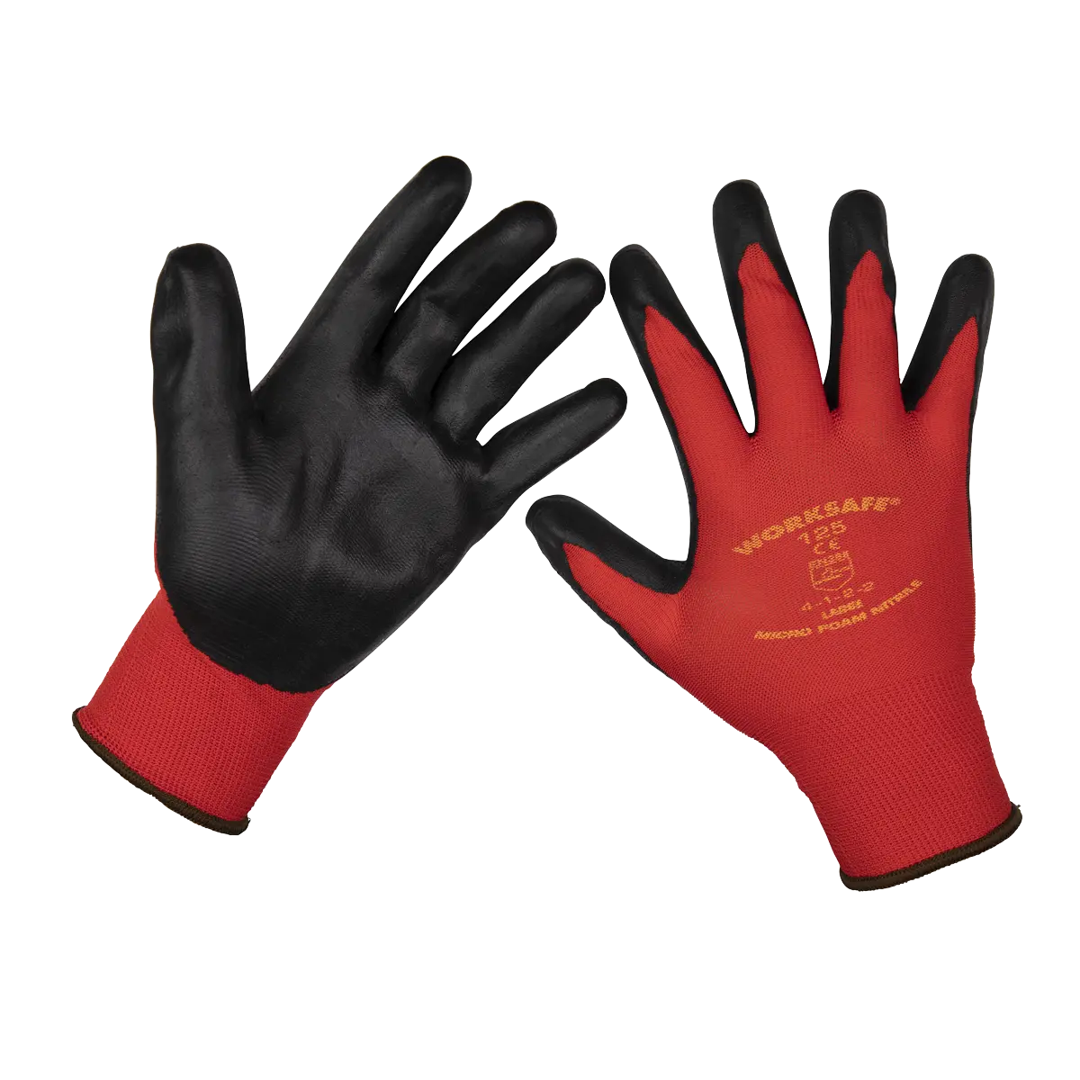 Sealey Worksafe® Nitrile Foam Gloves - Pack of 6 Pairs Sealey 