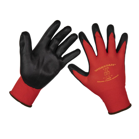 Sealey Worksafe® Nitrile Foam Gloves - Pack of 6 Pairs