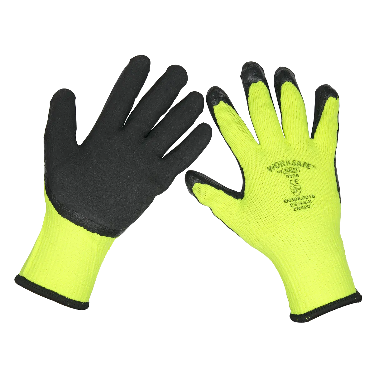 Sealey Worksafe® Thermal Super Grip Gloves, Large - Pack of 6 Pairs Sealey 