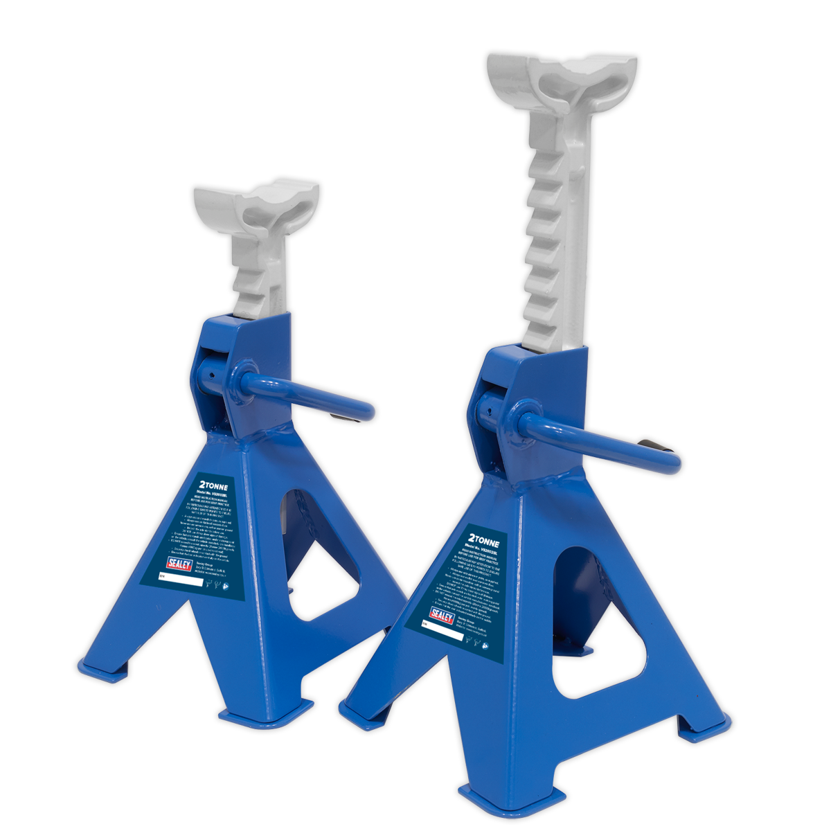 Sealey Ratchet Type Axle Stands (Pair) 2 Tonne Capacity per Stand Sealey 