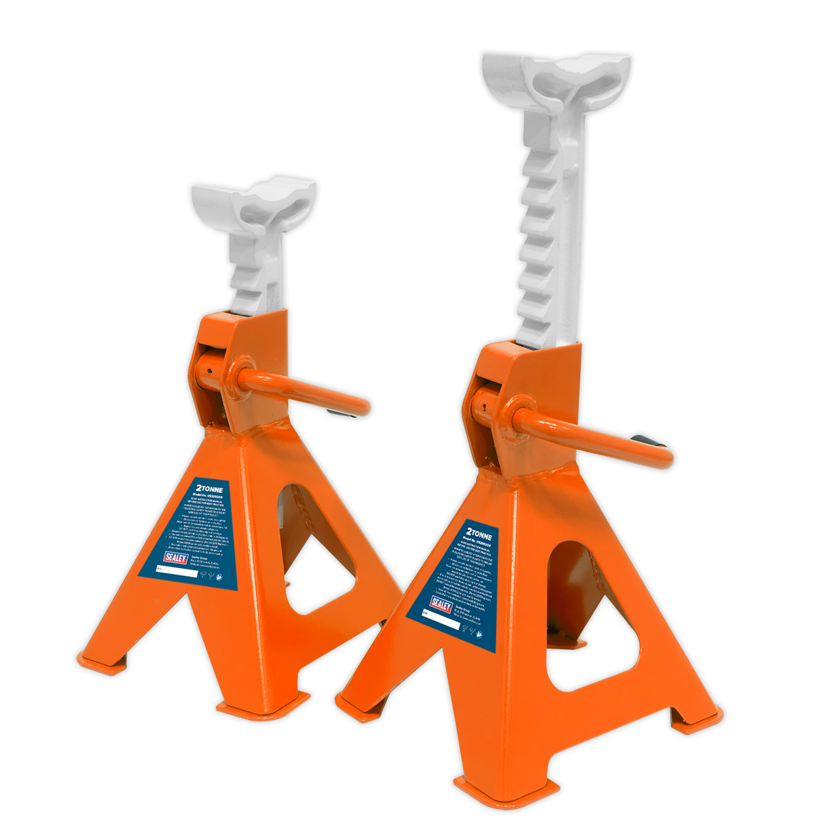 Sealey Ratchet Type Axle Stands (Pair) 2 Tonne Capacity per Stand Sealey 