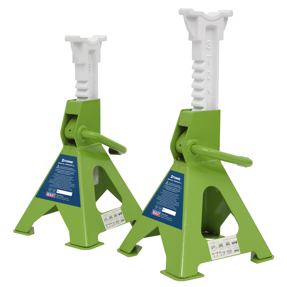 Sealey Ratchet Type Axle Stands (Pair) 3 Tonne Capacity per Stand Sealey 