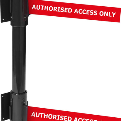 Wall Mounted Twin Belt Barriers - Messaged Belt GPC Industries Ltd 