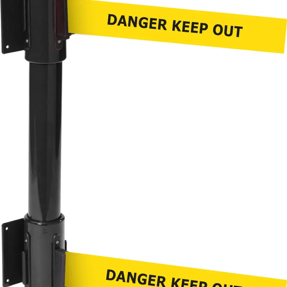 Wall Mounted Twin Belt Barriers - Messaged Belt