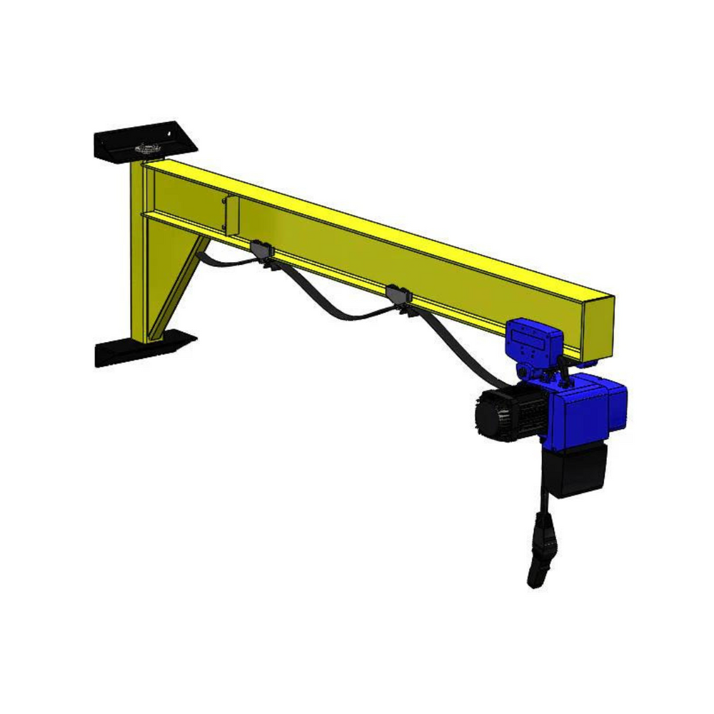 Wall-Mounted Under-Braced 250kg I-Beam Jib Crane | Lifting Equipment Store