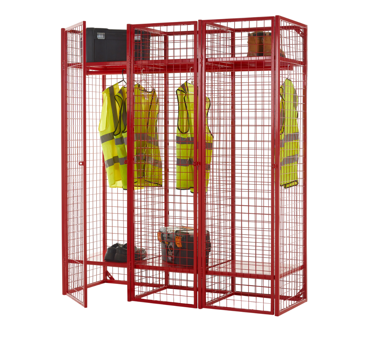 Wire Mesh Storage Compartments - Single Sided Unit with Doors GPC Industries Ltd 